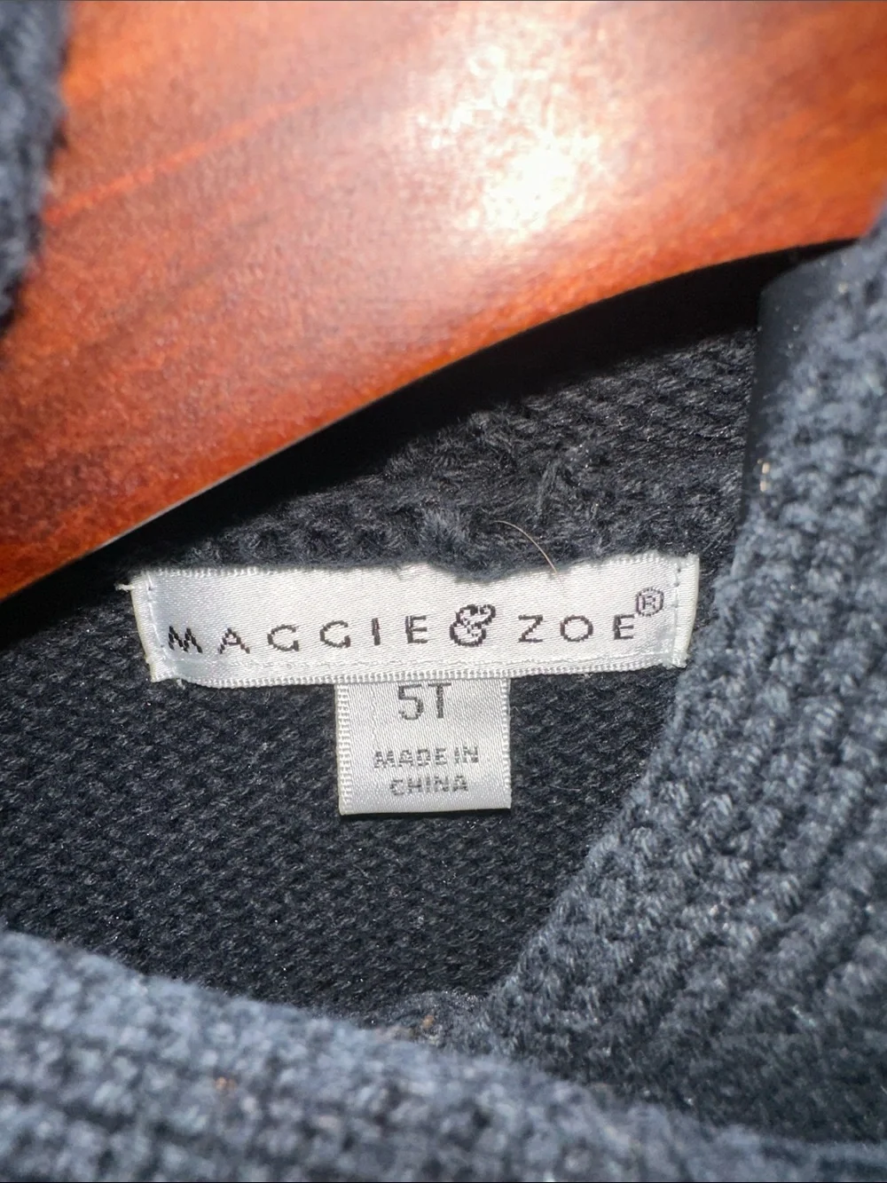 Maggie & Zoe Girls' Hooded Knit Dress in Charcoal Gray
